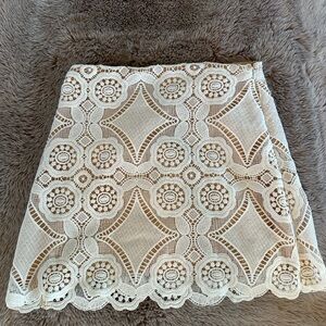 Abercrombie & Fitch White Lace Mini Skirt
